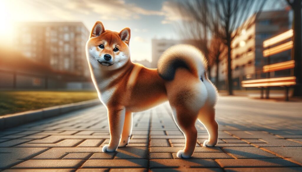 shibu inu curly tail