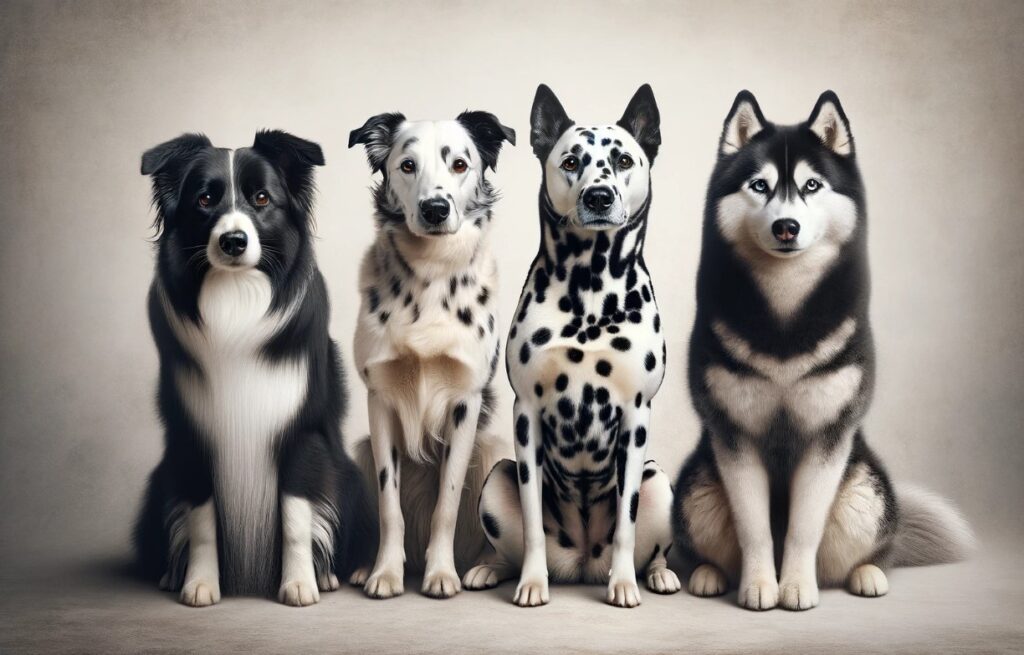 black and white dog breeds