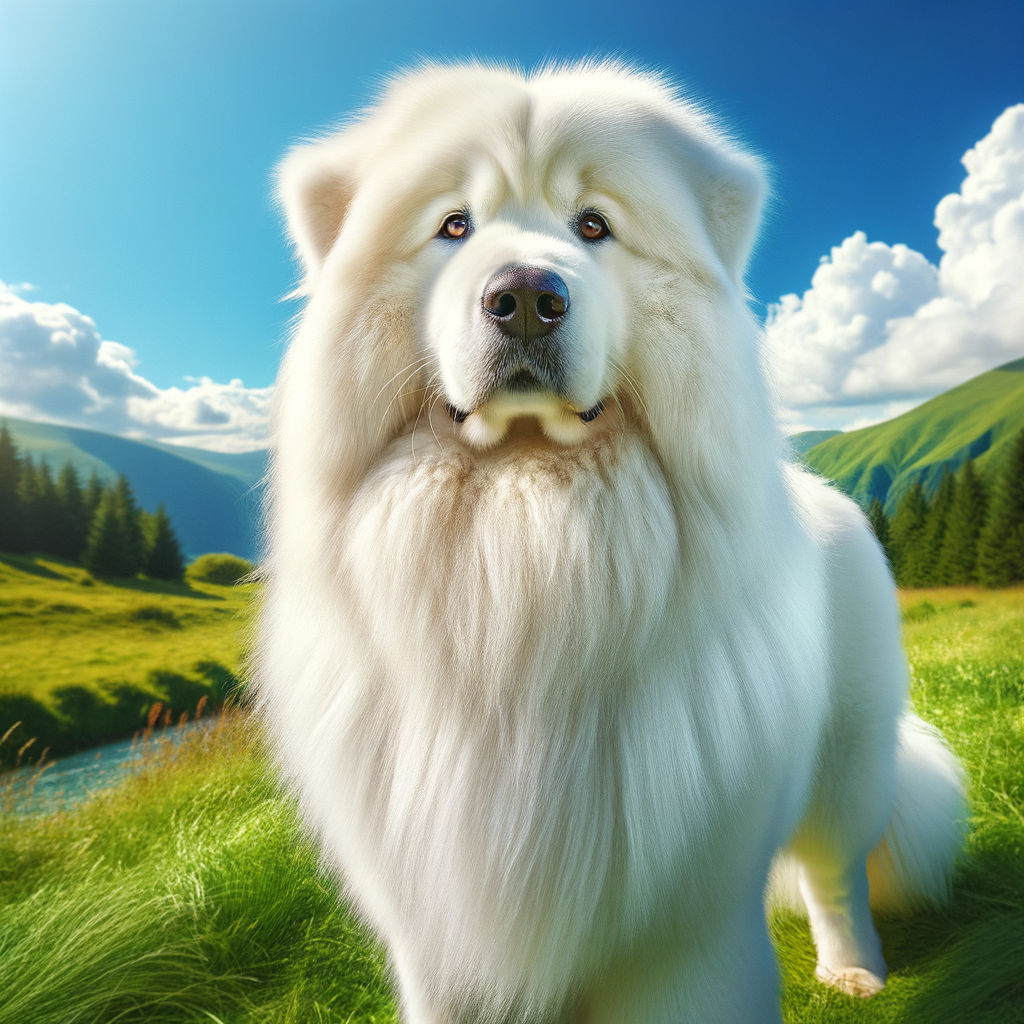 large white fluffy dog